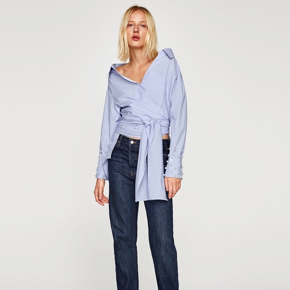 zara wrap shirt